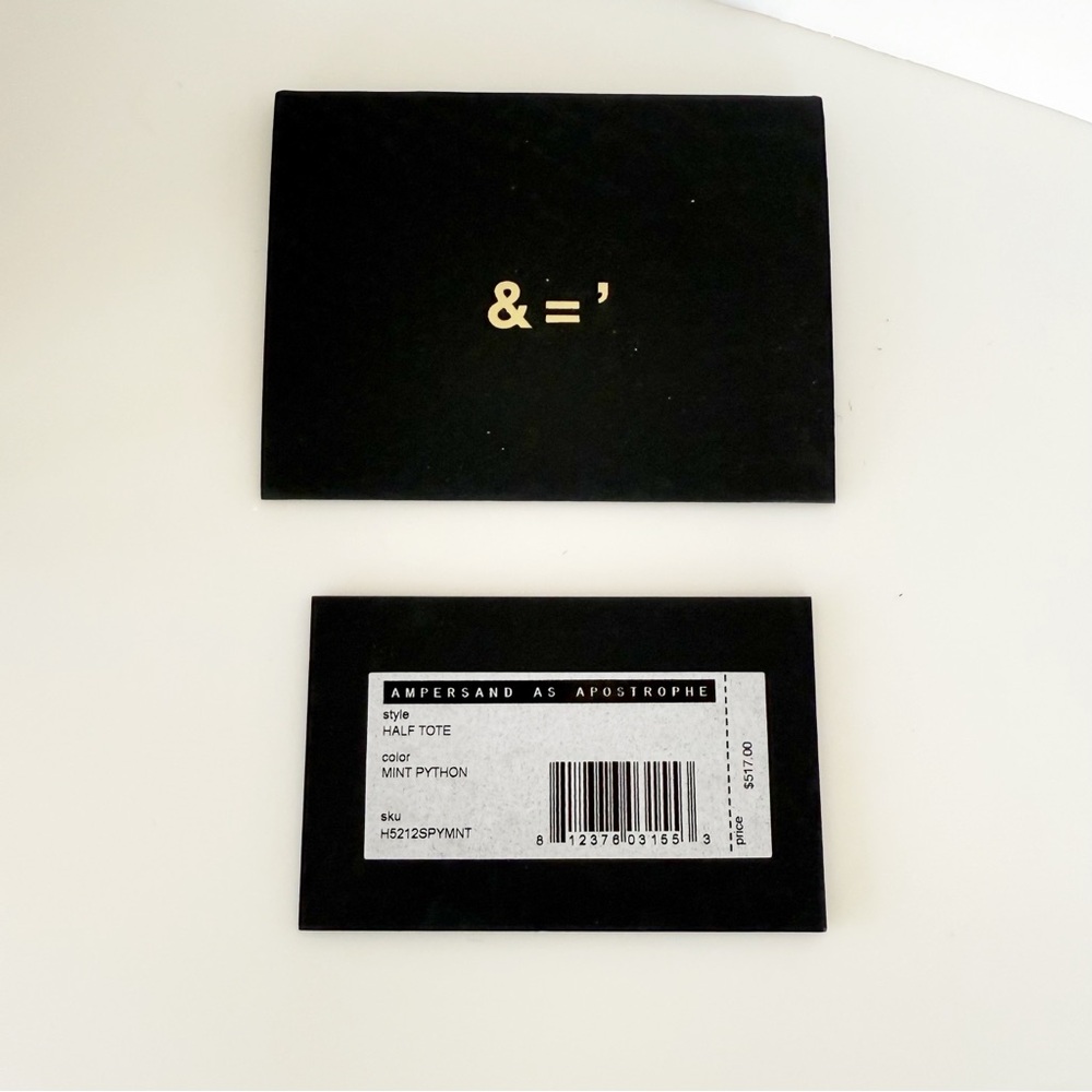 NWT Ampersand As Apostrophe Mint Python Textured … - image 9